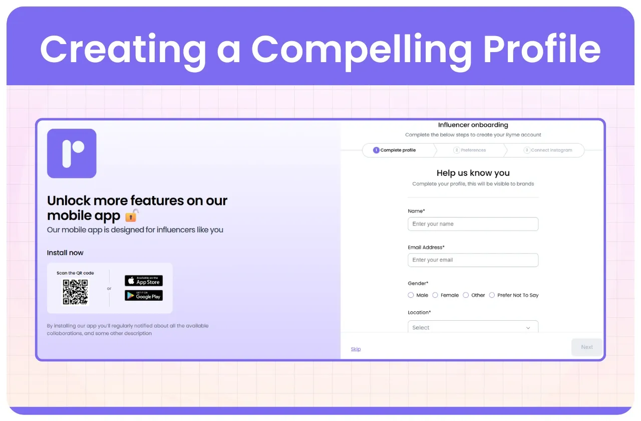 Creating a Compelling Profile