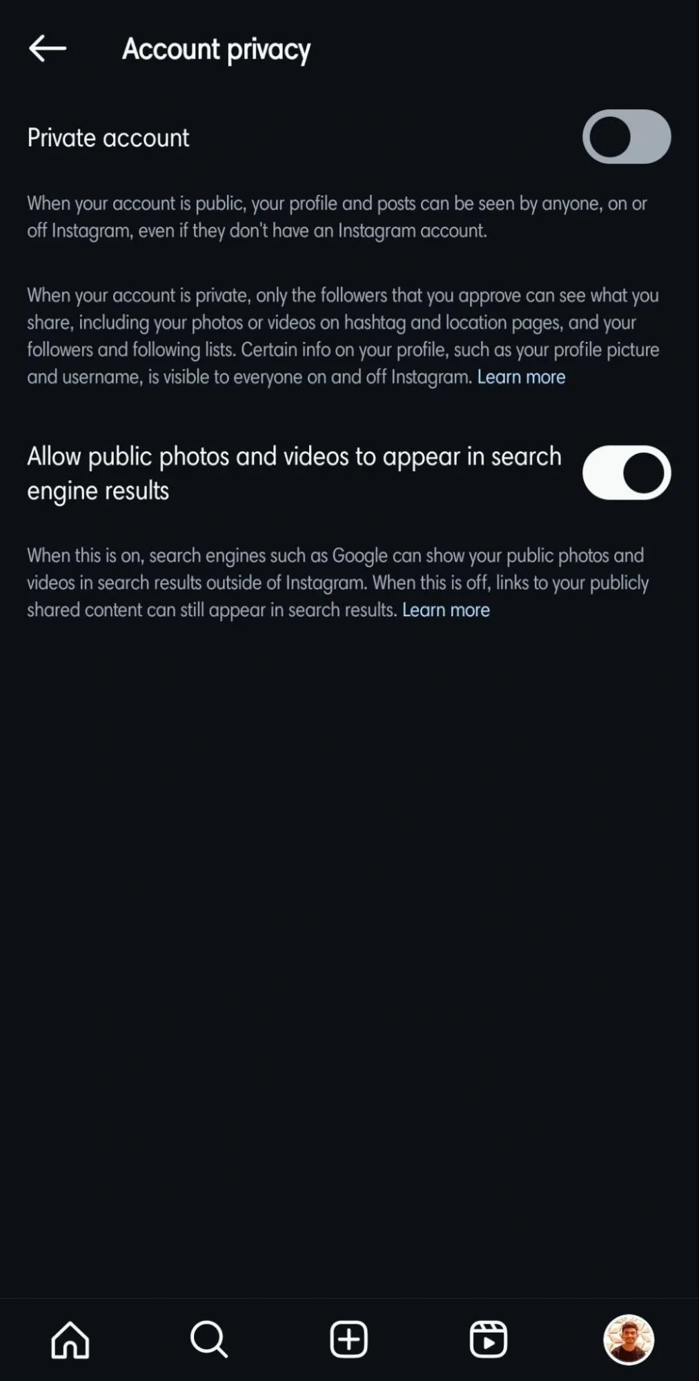 Making Your Account Private