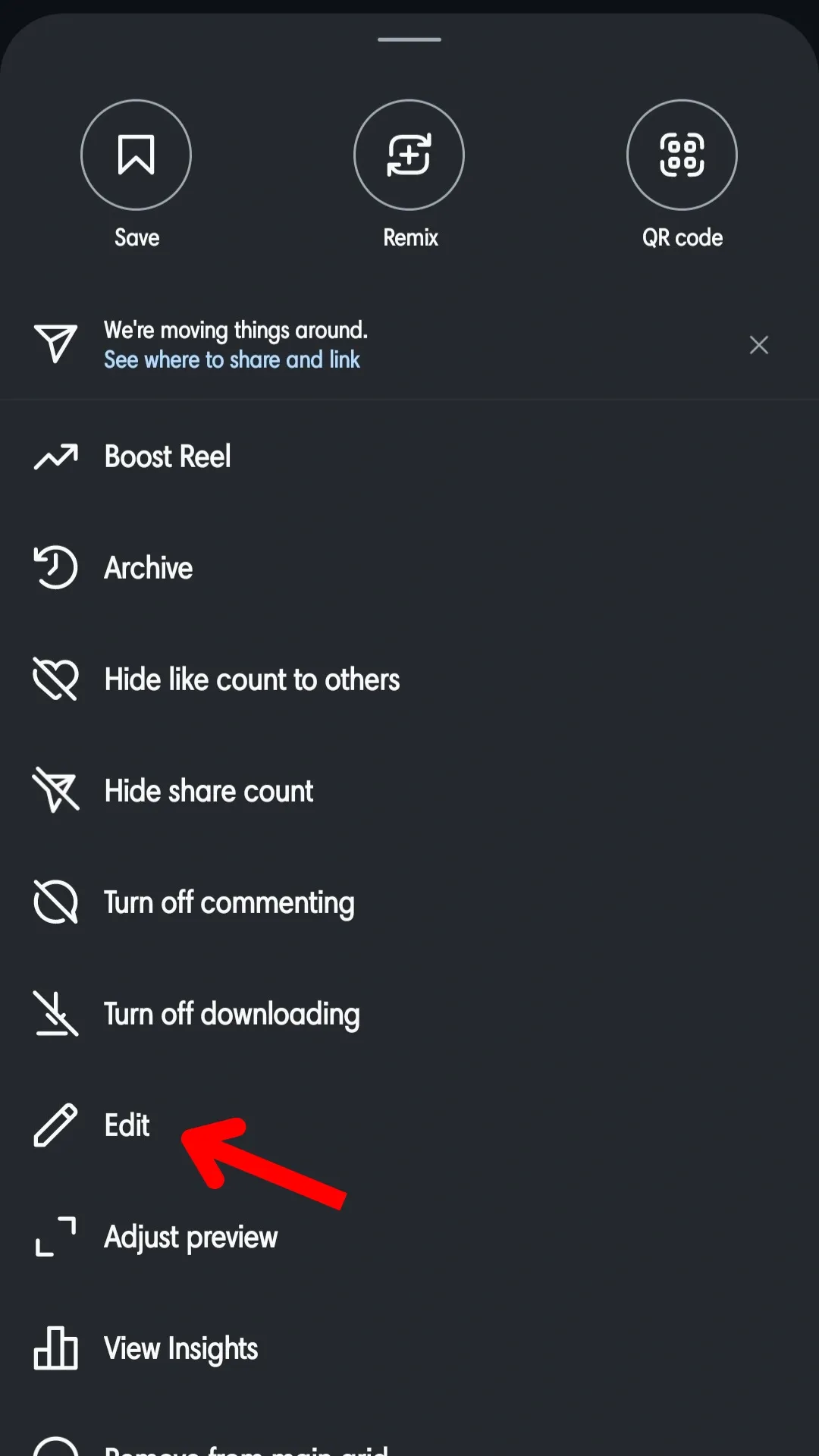 Select "Edit"